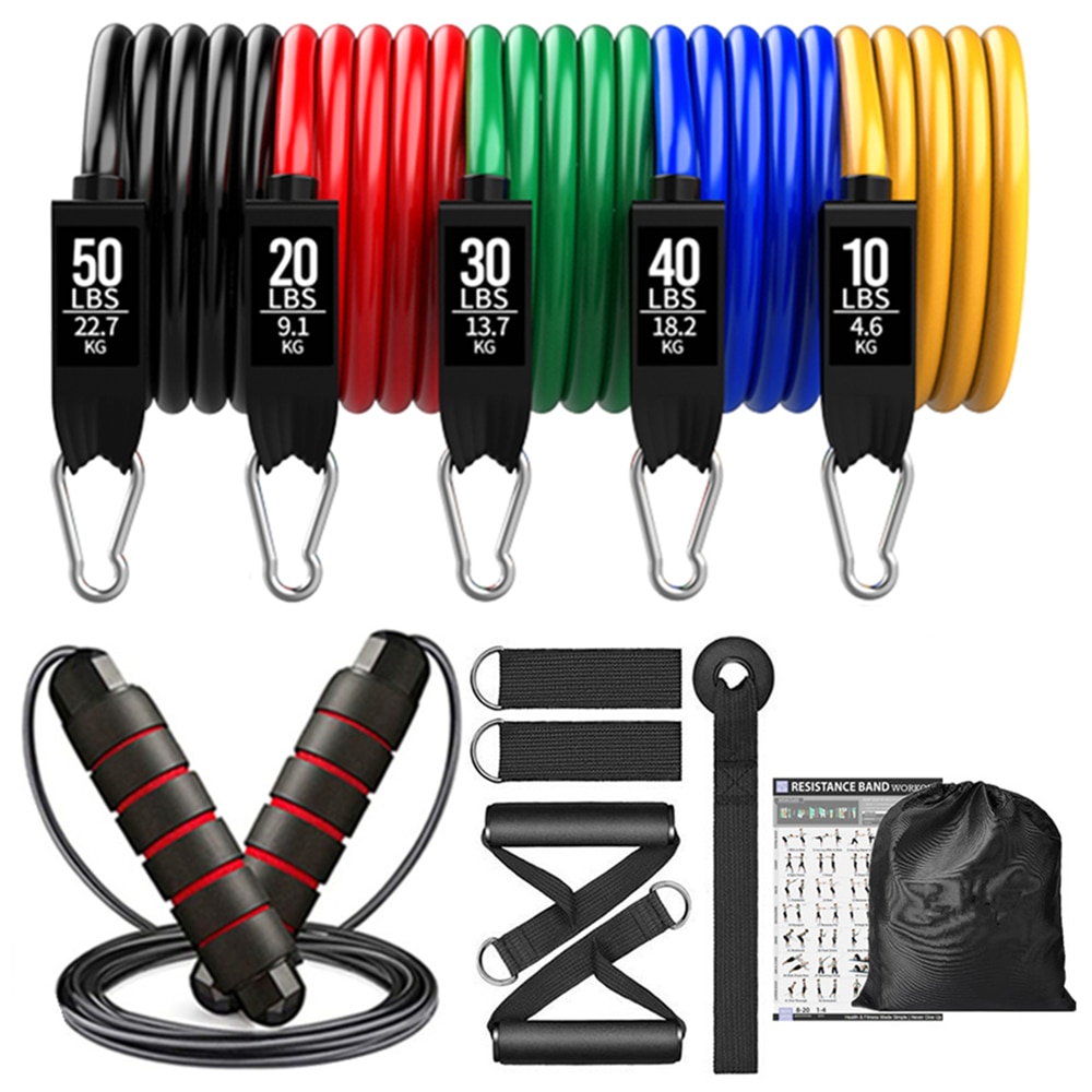 150lb Resistance Band Set with Increments of 10lb (12 pcs) 3