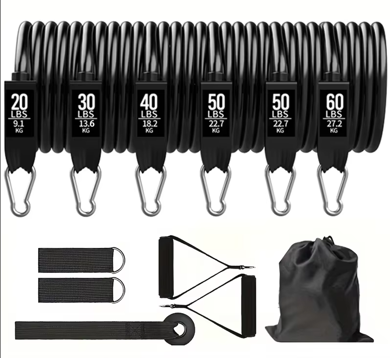 Black 250LB Resistance Band - 11 Pieces